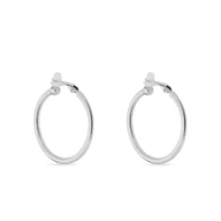 Créoles Maxa Argent Blanc