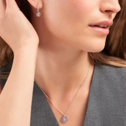 Créoles Meissa Argent Blanc Oxyde De Zirconium