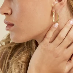 Créoles Mira Acier Jaune