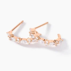 Créoles Naura Argent Rose Oxyde De Zirconium
