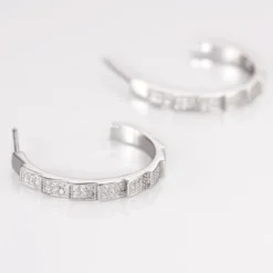 Créoles Nevada Rondes Argent Blanc Oxyde De Zirconium