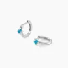 Créoles Ocean Argent Blanc Turquoise