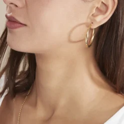 Créoles Or Jaune Torsadé