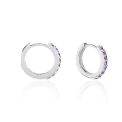 Créoles Rio Argent Blanc Oxyde De Zirconium