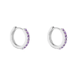 Créoles Rio Argent Blanc Oxyde De Zirconium