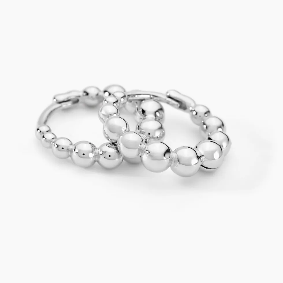 Créoles Safana Argent Blanc