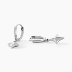 Créoles Spell Argent Blanc