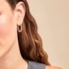 Créoles Ysanne Argent Blanc