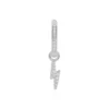 Créole Unitaire Ancelin Rondes Argent Blanc Oxyde De Zirconium