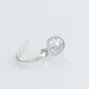 Créole Unitaire Ancelin Rondes Argent Blanc Oxyde De Zirconium