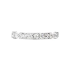 Demi-alliance Or Blanc Valentine Diamants Synthetique
