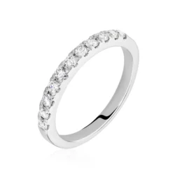 Demi Alliance Pristina Or Blanc Diamant Synthétique