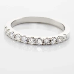 Demi Alliance Pristina Or Blanc Diamant Synthétique