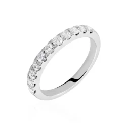 Demi Alliance Pristina Or Blanc Diamant Synthétique