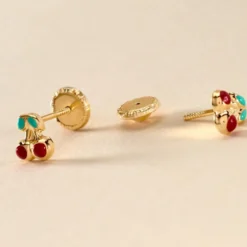 Fermoir Vis Boucle D'oreille Or Jaune
