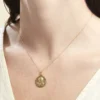 Medaille Or Jaune Ange Et Oiseau