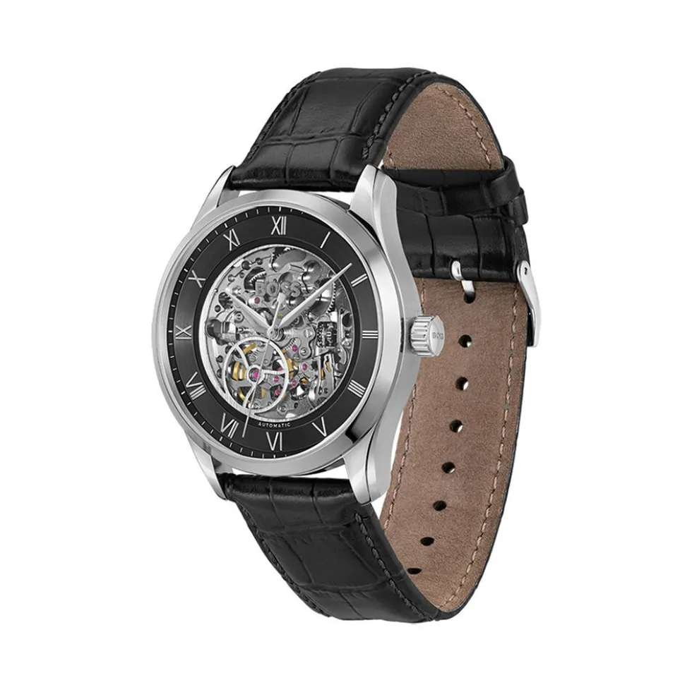 Montre Boss Principle Skeleton Noir
