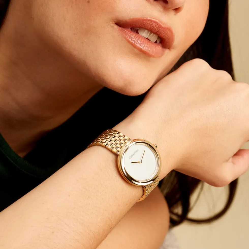 Montre Calvin Klein Twisted Bezel Blanc
