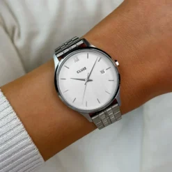Montre Cluse Minuit Date Argenté