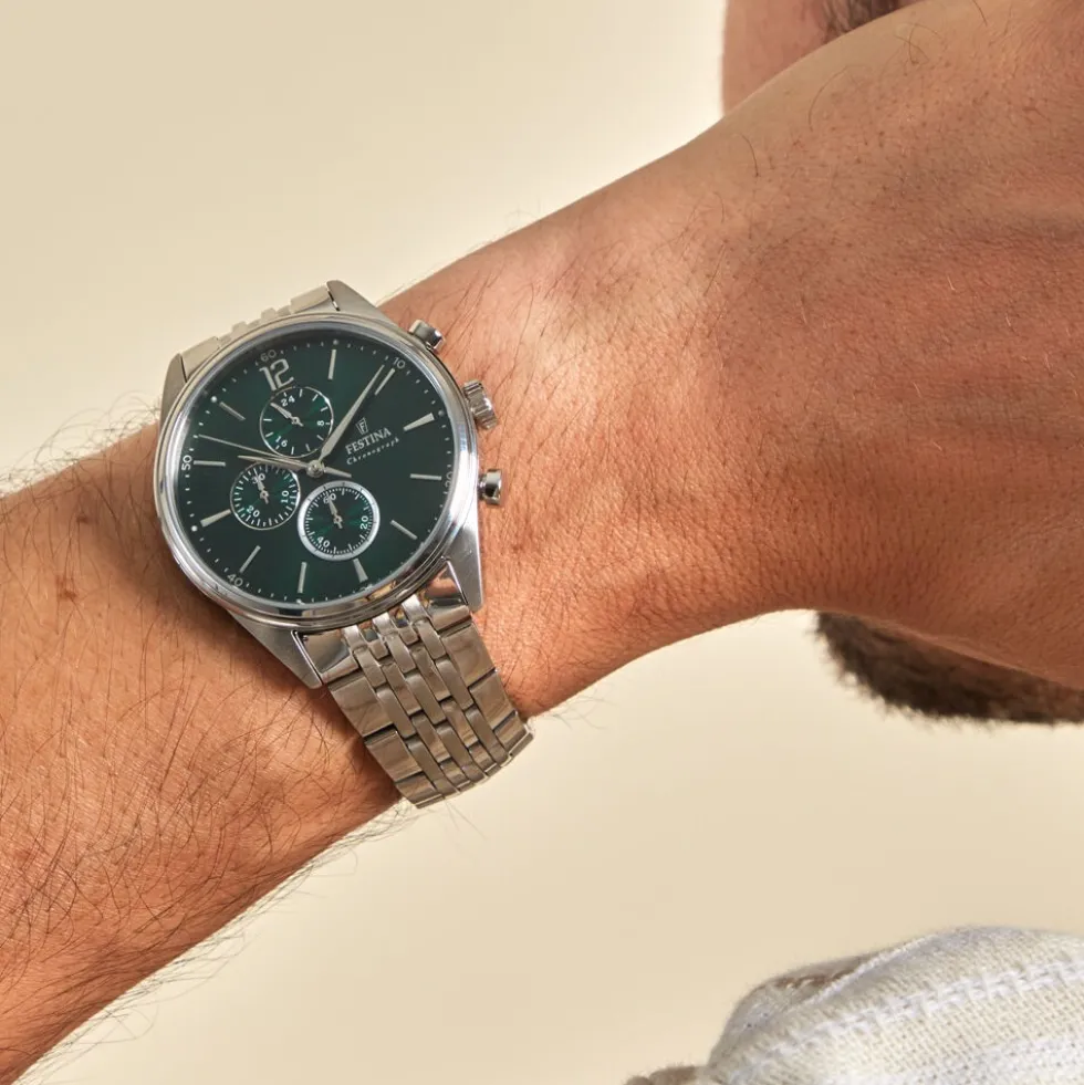 Montre Festina Timeless Chronograph Vert