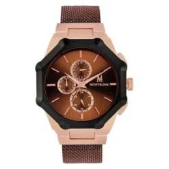 Montre Montignac Octongon Multifonction Marron