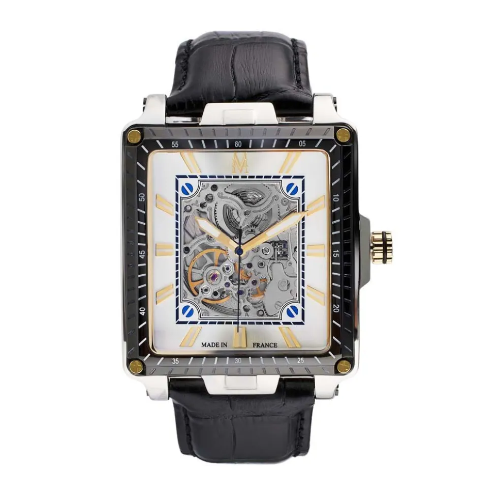 Montre Montignac Square Automatique Argenté