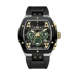 Montre Montignac Tonneau Chrono Noir