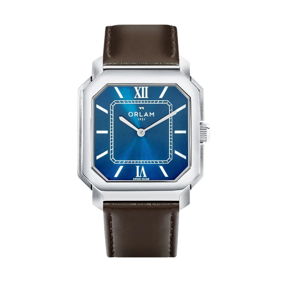 Montre Orlam Heritage Bleu London
