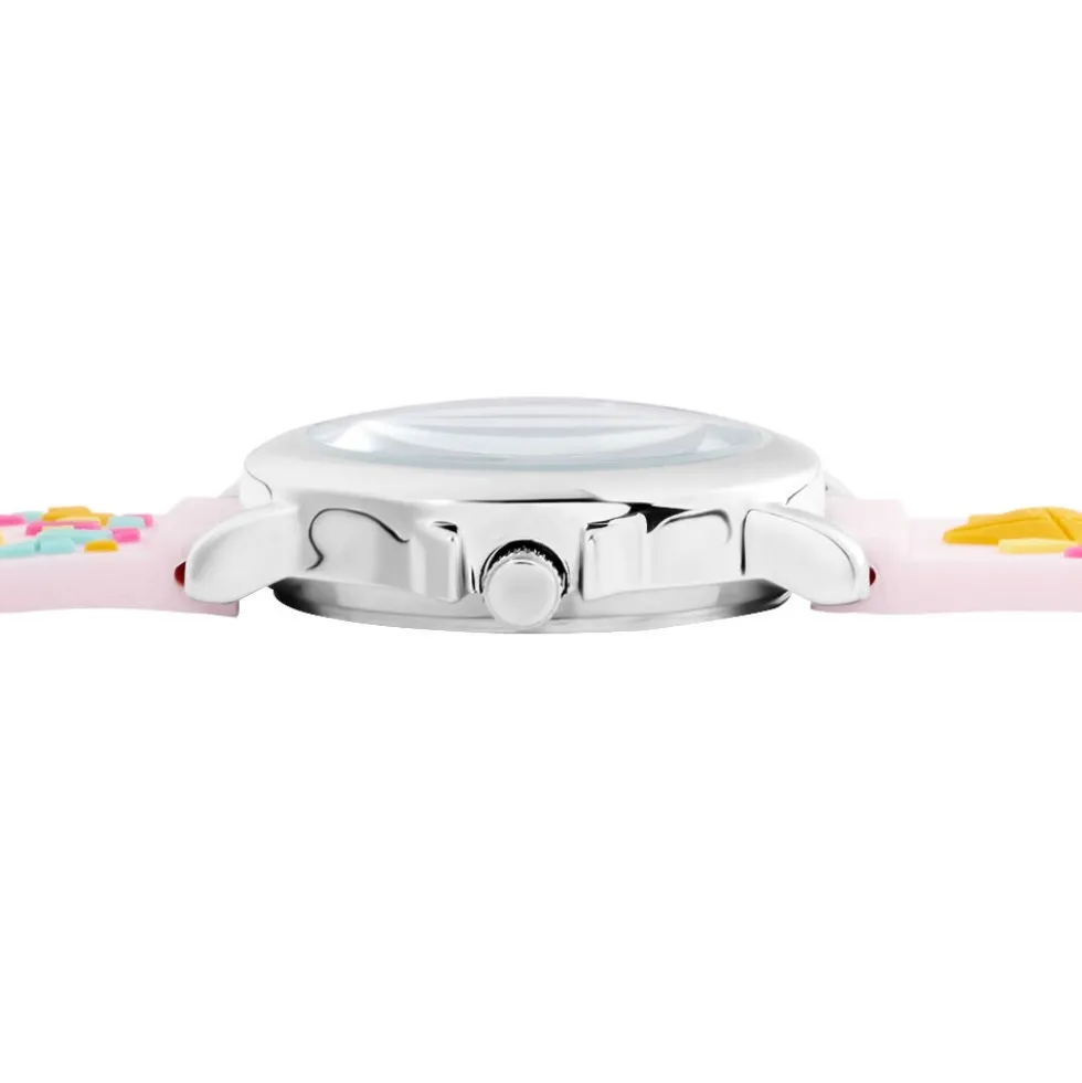 Montre Upp Fuzzy Rose Et Blanc