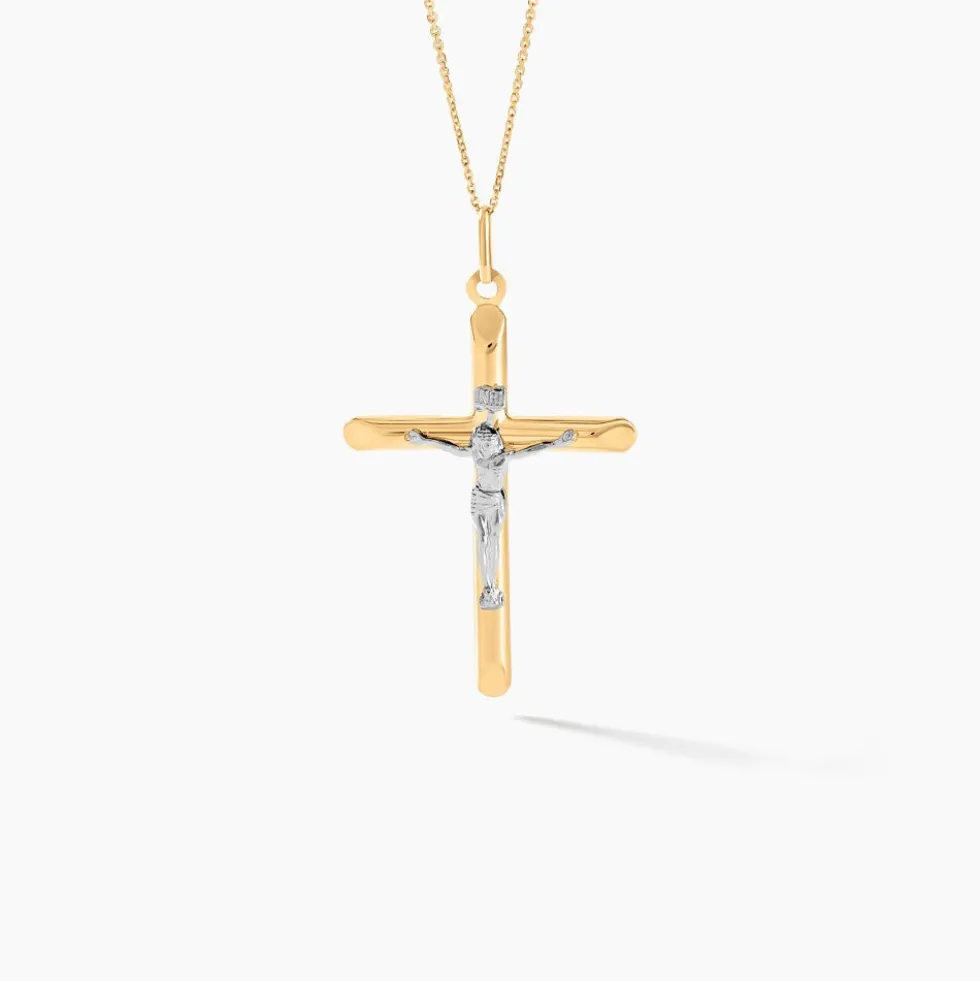 Pendentif Agatha Croix Or Bicolore