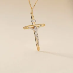 Pendentif Agatha Croix Or Bicolore