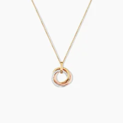 Pendentif Amaiur Or Tricolore Oxydes De Zirconium