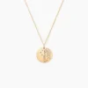 Pendentif Amarante Vierge Rond Or Jaune