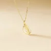 Pendentif Amaria Vierge Rond Diamante Or Jaune