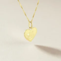 Pendentif Ange Coeur Or Jaune