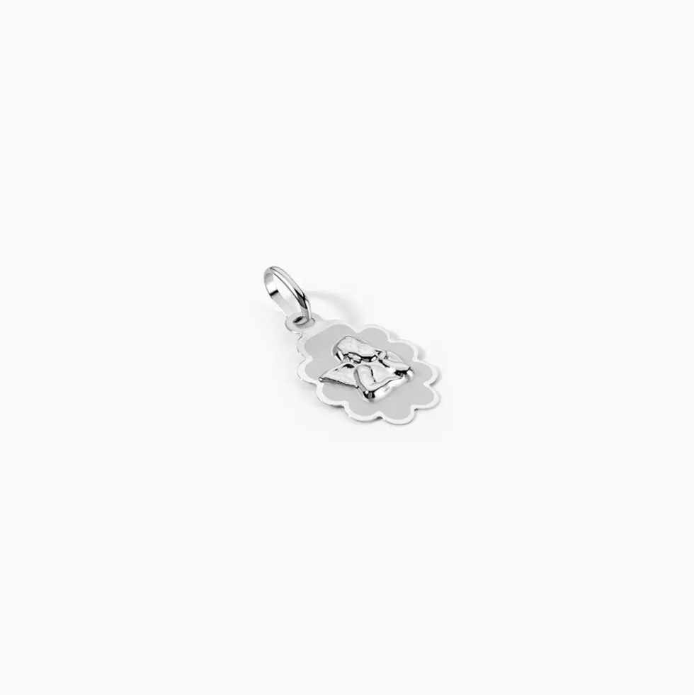 Pendentif Ange Nuage Or Blanc