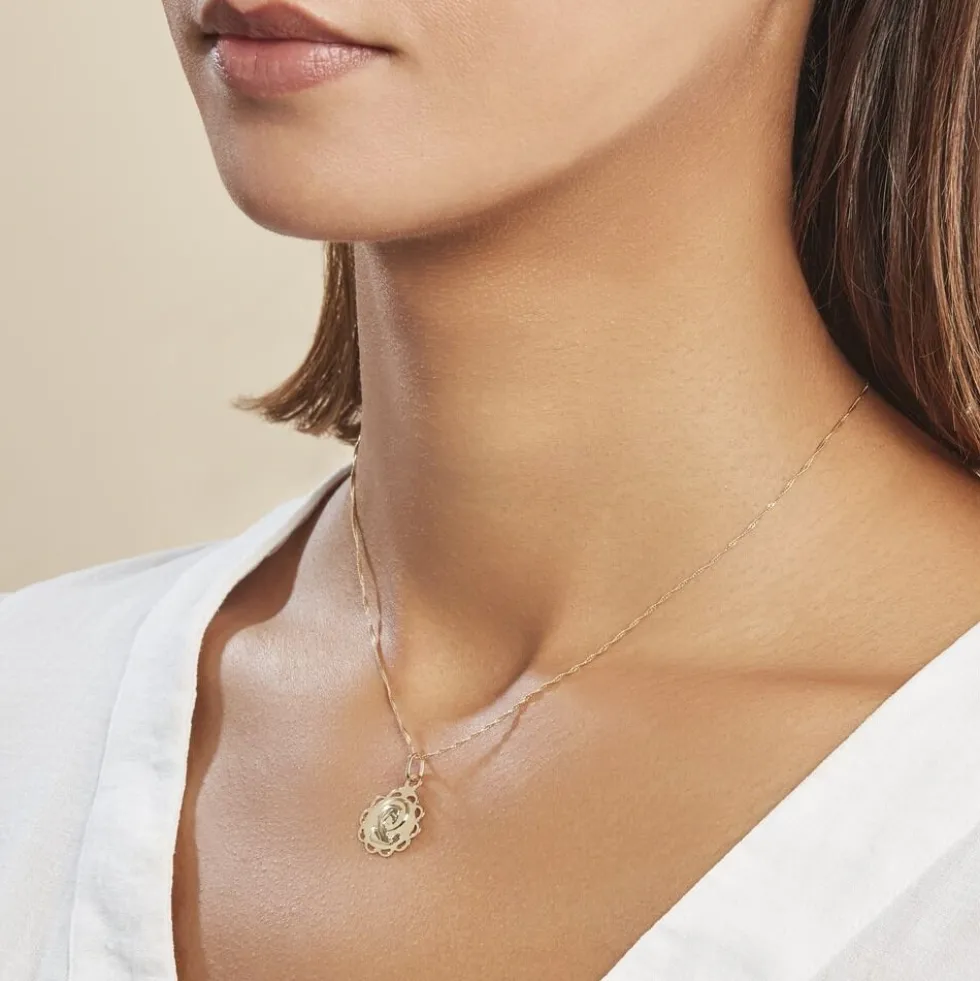 Pendentif Ange Nuage Or Jaune