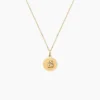 Pendentif Ange Rond Cisele Or Jaune
