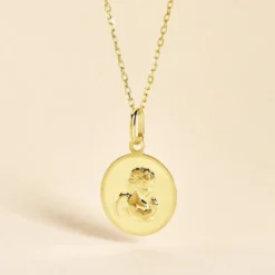 Pendentif Ange Rond Or Jaune
