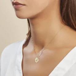 Pendentif Ange Rond Or Jaune