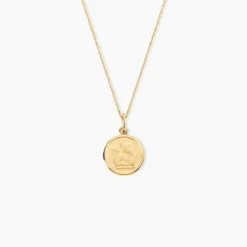 Pendentif Ange Rond Or Jaune