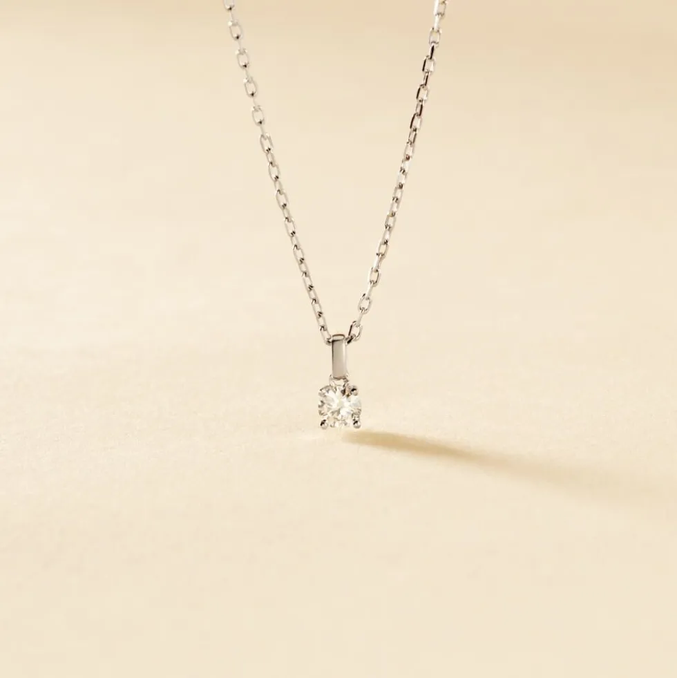 Pendentif Aphrodite Or Blanc Diamant