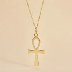 Pendentif Basilissa Croix De Vie Or Jaune