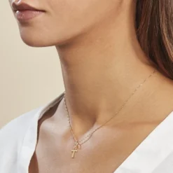 Pendentif Basilissa Croix De Vie Or Jaune