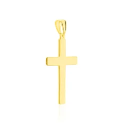 Pendentif Benny Croix Ciselee Or Bicolore