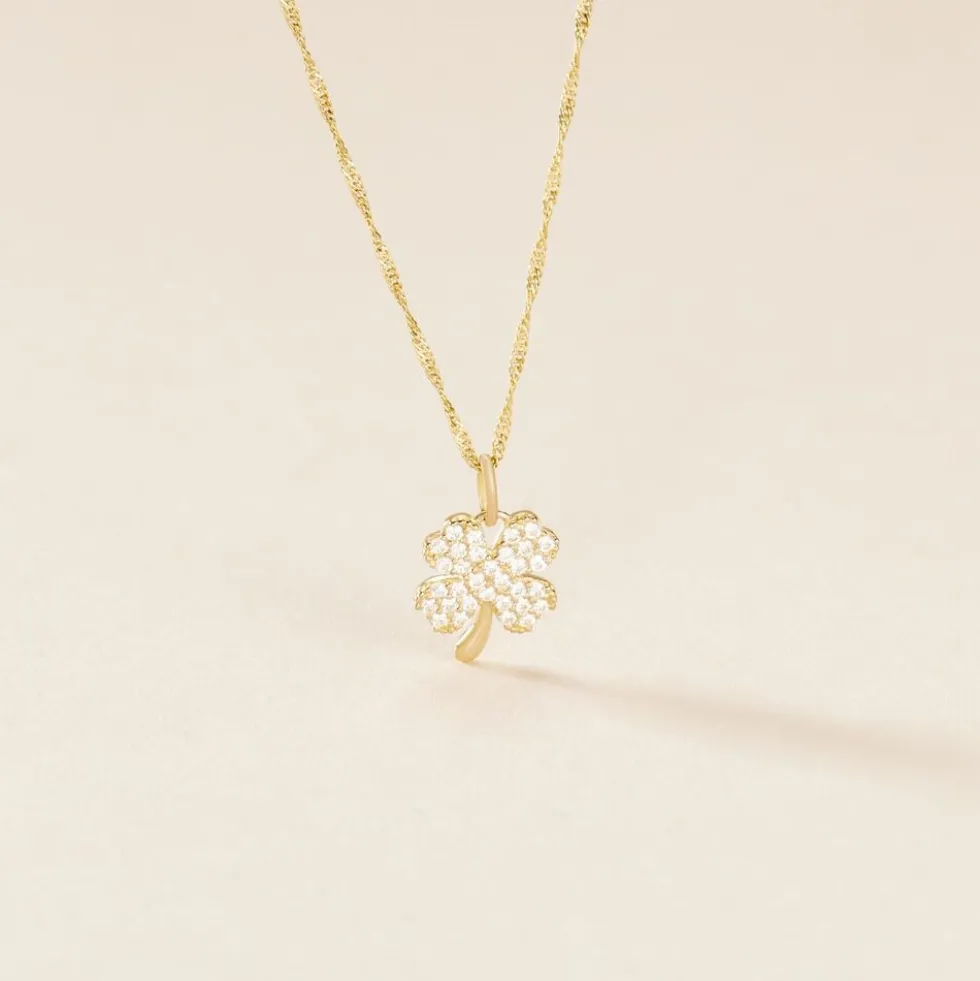 Pendentif Brewal Or Jaune Oxydes De Zirconium