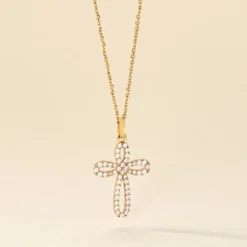 Pendentif Chastity Or Jaune Oxyde De Zirconium