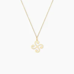Pendentif Cobeia Croix Basque Or Jaune
