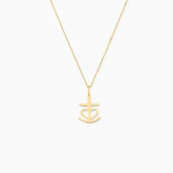 Pendentif Cobeia Croix De Camargue Or Jaune