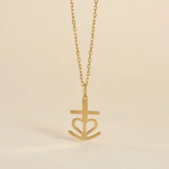 Pendentif Cobeia Croix De Camargue Or Jaune
